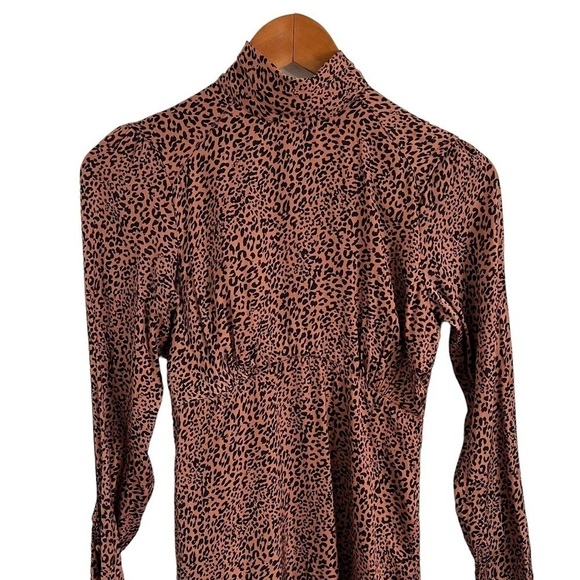 FREE PEOPLE Blogger Favorite Cocoa Loveless Leopard Midi Dress - Picture 5 of 11